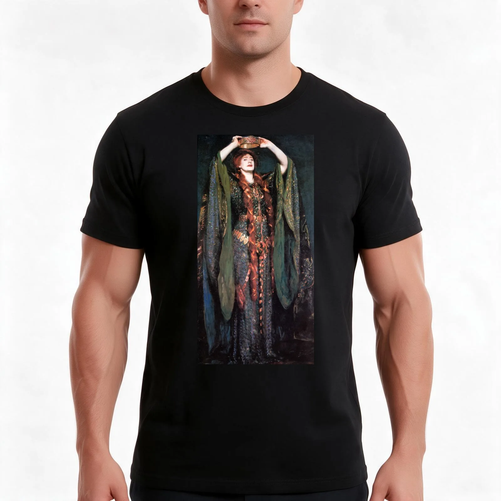 John Singer Sargent - Ellen Terry as Lady Macbeth T-Shirt Summer Casual Cotton Tee Oversized Streetwear Tops Unisex Men Women