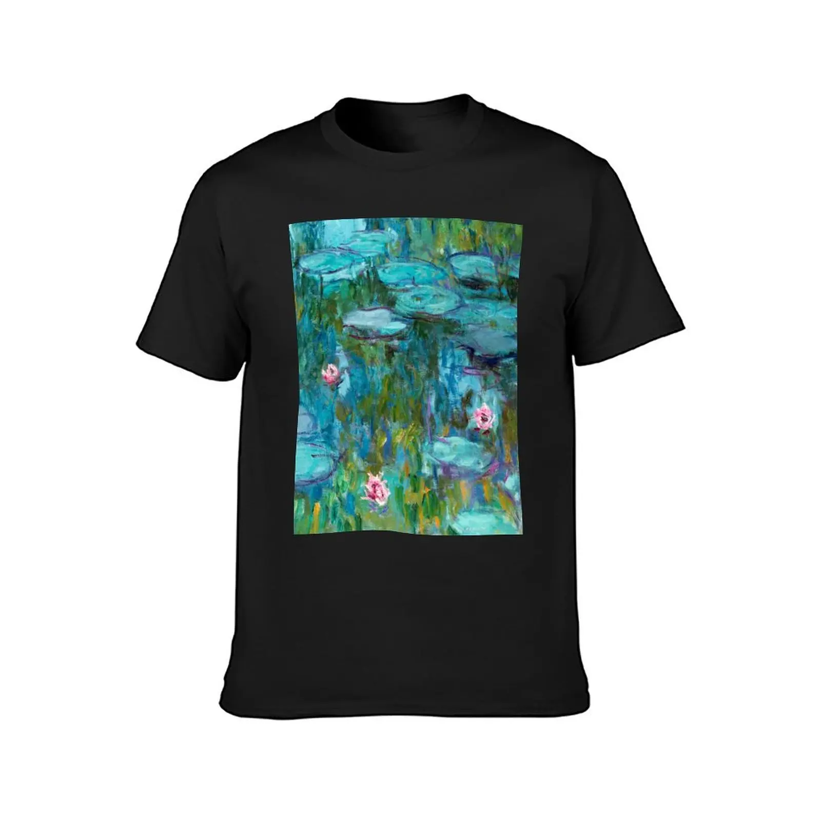 Claude Monet - Water Lilies - Nympheas T-Shirt sweat animal prinfor boys shirts graphic tees Short sleeve tee Men's t-shirts