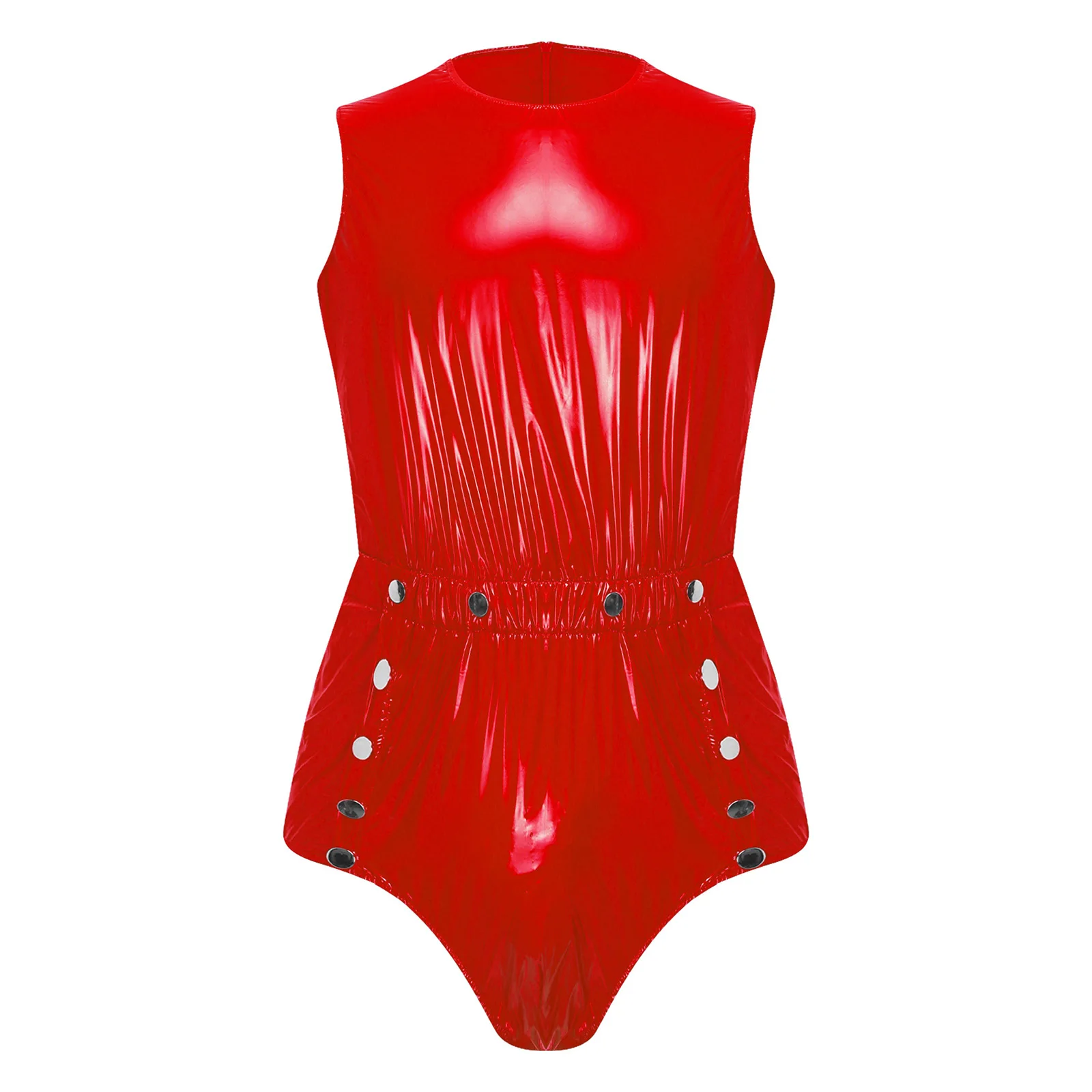 

Swimwear Mens Lingerie One-piece Bodysuit Clubwear Waterproof Openable Crotch with Buttons Back Zipper Athletic Romper Jumpsuit