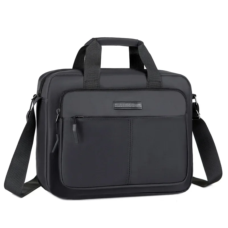 Nuevo bolso de hombro Horizontal de gran capacidad para hombre, bolso de mensajero, maletín, bolso de libro A4 Simple multifuncional, bolso de negocios 가