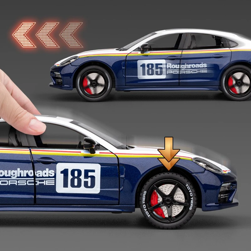 1:24 Porsche Panamera Racetrack Version Simulation Legierung Rennwagen Modell Sound Licht Serie Spielzeug Geschenke Sammlung Ornamente