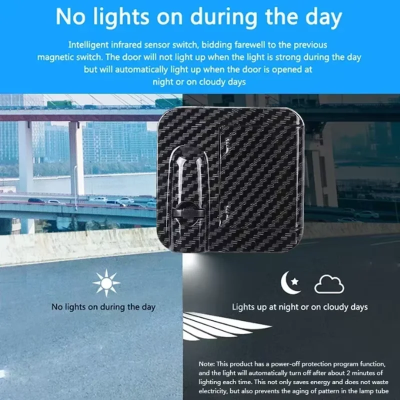 2PCS Car Logo Wireless Door Control Projector LED Shadow Welcome Light Car Accessories Model Matching Wireless Installation Atmo - view 5