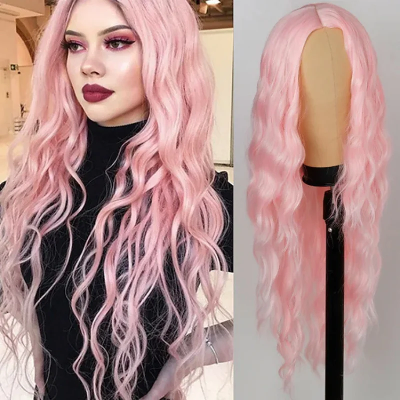 

Full Head European and American StylecosWig Cap for Women Strong Female Celebrity Entrepreneur Rich Lady Middle Part Long Curly