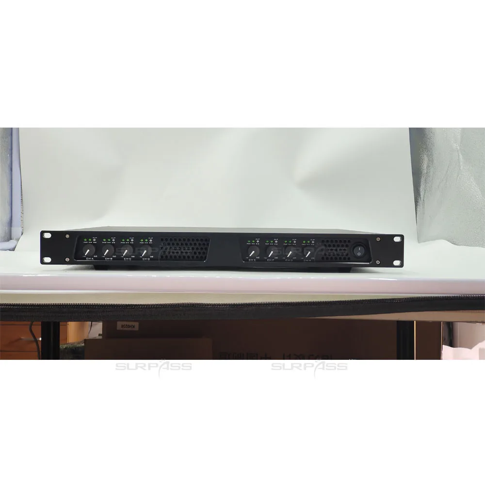 SURPASS Audio SP-PDA835 Eight Channel Professional 350Wx8 Power Amp 1U Class D Stereo Sound System