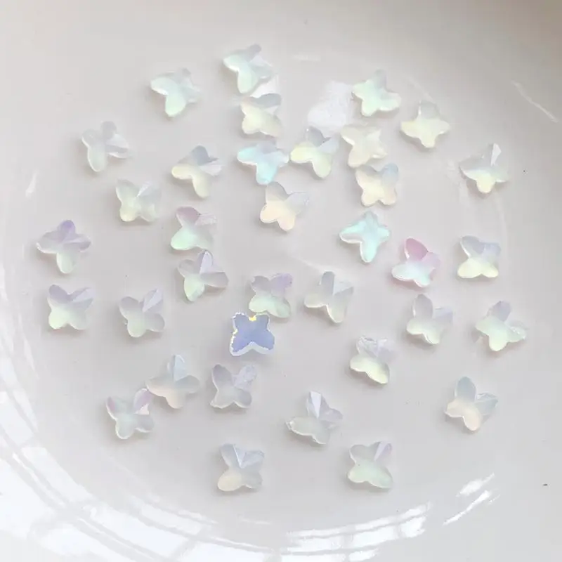 60pcs laser crystal 3D butterfly fai da te resina strass cristallo farfalla strass per unghie decorazione di nozze nail art decor