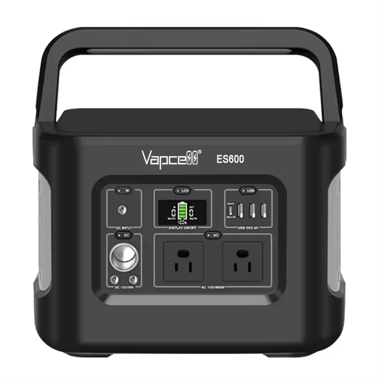 New Launch Vapcell ES600 21.6V 28800mAh (622Wh) Solar Rechargeable Station For Outdoor Emergency Power Supply