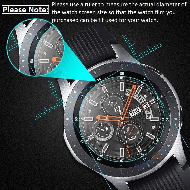 100PCS Screen Protector Diameter 30mm 29mm 28mm 27mm 26mm 25mm 24mm 23mm 31mm Round Smart Watch Tempered Glass Protective Film