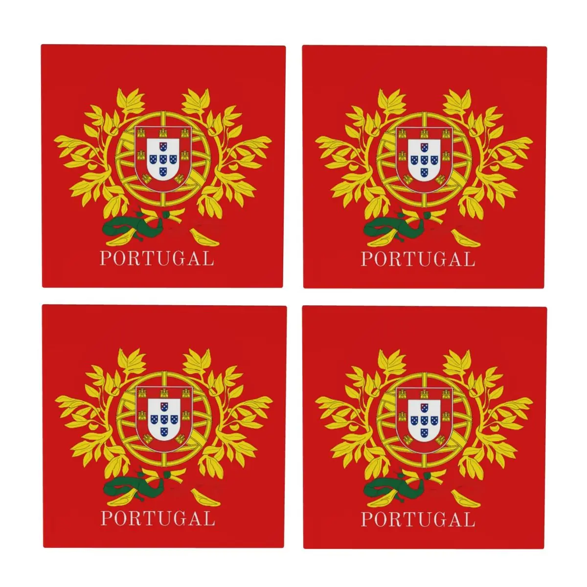 

Подставки с флагом Португалии, керамический коврик, украшение стола и аксессуары, коврик для кухни, салфетки для обеденного стола, кофейный коврик