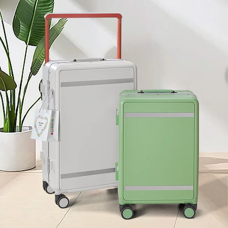 

kmikli New travel luggage leisure trolley wide pull bar suitcasex fashion simple luggage wholesale large 20/24 "boarding box