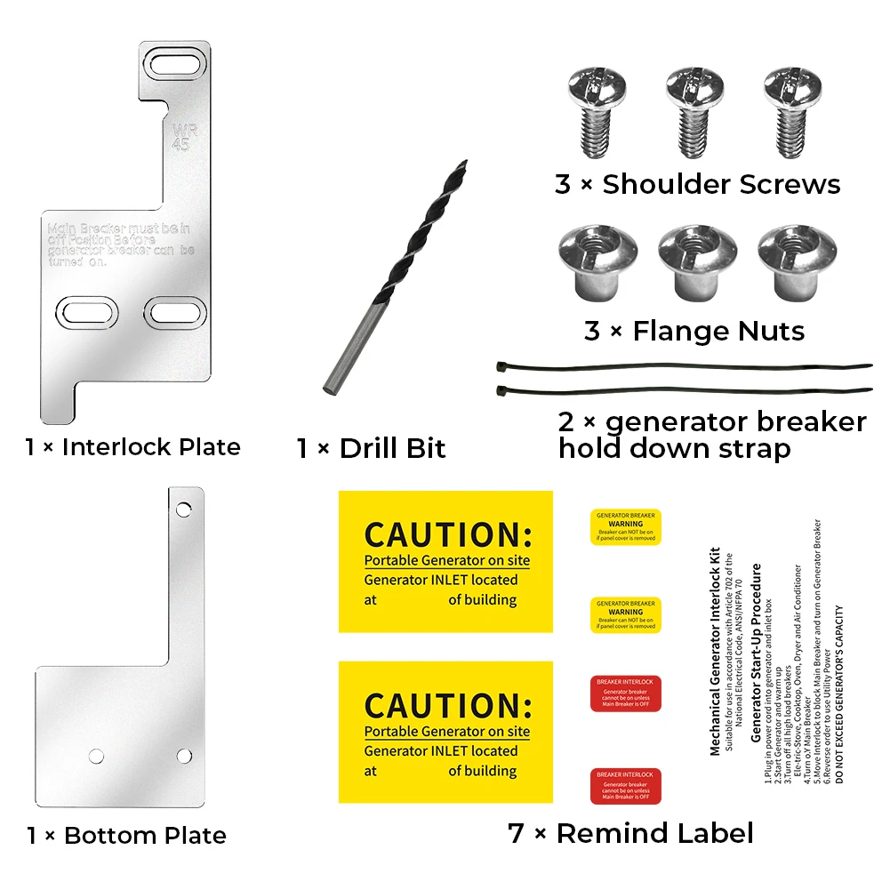 1Set For GE Generator Interlock Kit Siemens /Murray/ITE 150/200 Amp Panel KTS/ WR-45