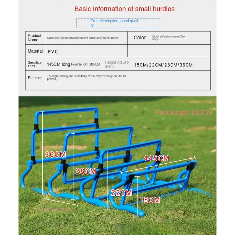 Agility Ladder Training Hurdle Cylinder Hurdle Barrier Adjustable Soccer Obstacle Rack Pole Logo Bar Football Training Equipment