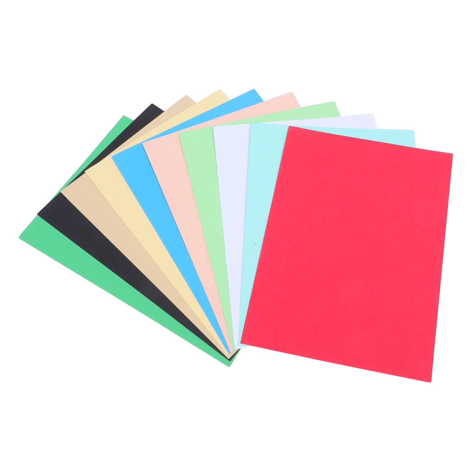

100pcs Colorful Faux Texture Paper A4 Binding Covers For School Business Reports Projects Coil Comb Metal Binding