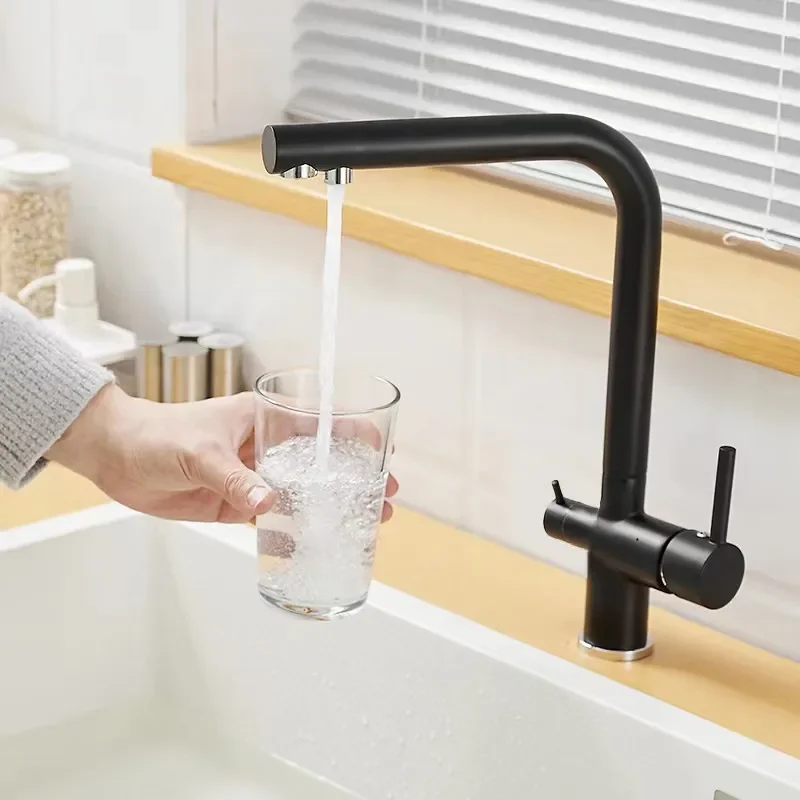 

Faucet Water with Dot Brass Purifier Faucet Cold and hot Kitchen Dual Sprayer Drinking Filtered Water Tap Vessel Sink Mixer Tap