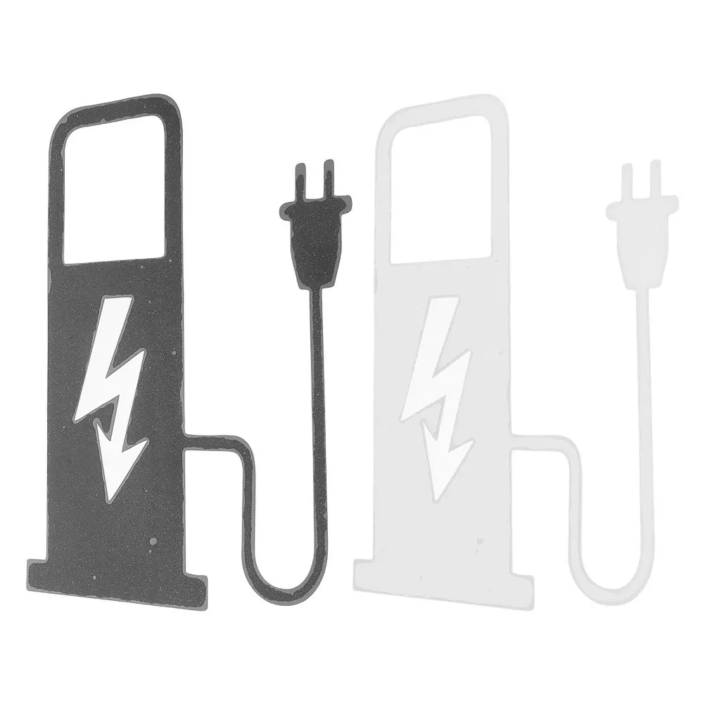 

2Pcs Car Sticker Waterproof PVC Electric Vehicle Charging Decal Easy Apply for Auto Fuel Cap Ev Body Window Mirror Decoration