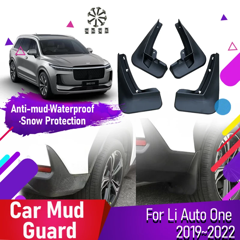 Car Mud Guard For Li Auto One Lixiang One 2019 2020 2021 2022 Dustproof Fender Flare Mudguards Front Rear Wheel Auto Accessories