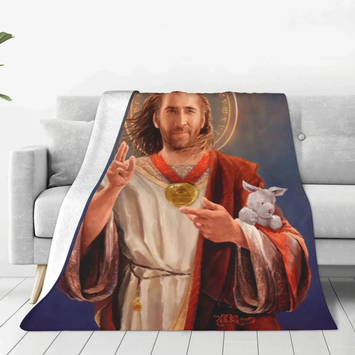 N-نيكولاس أقفاص البطانيات يسوع السفر الفانيلا رمي بطانية سوبر الأريكة الدافئة كرسي مخصص لتقوم بها بنفسك المفرش هدية #2