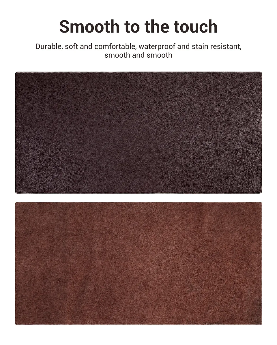 100% Genuine Leather Office Computer Table Mat Desk Study Desk Mat Large Mouse Pad Solid Color Desk Gaming Mice Pad For Laptop