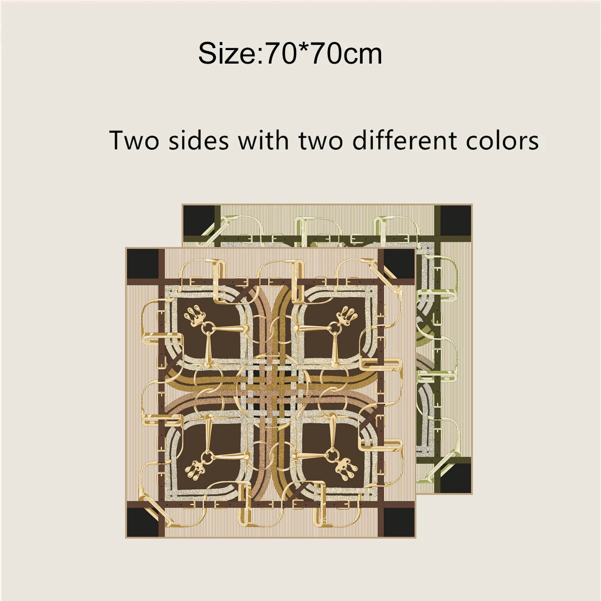 Double Faced Silk Scarf Women Luxury Designers Bandanas Rolled Shawls Square Head Hair Scarves Accessories Mother Gift view 2
