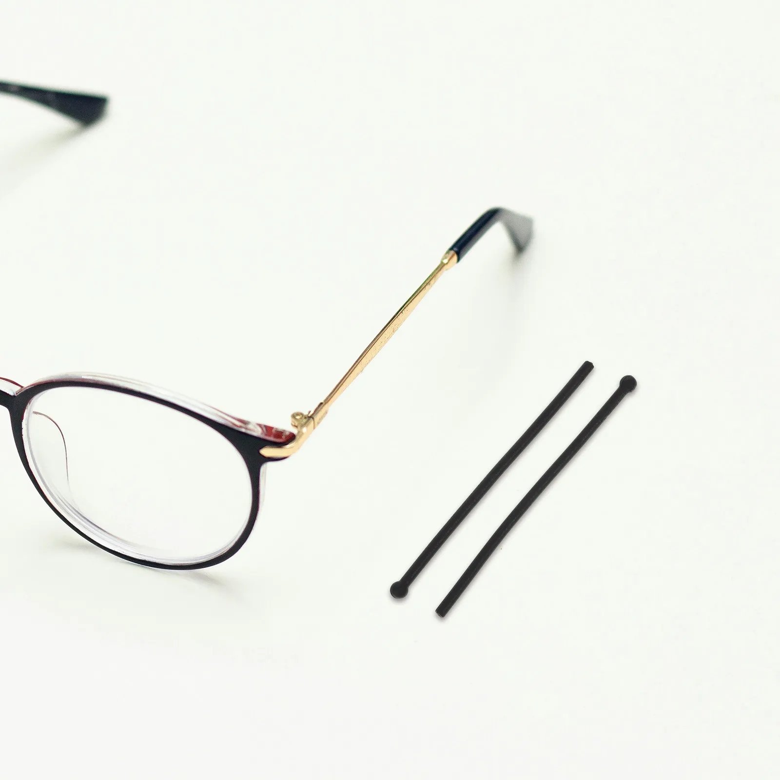 

1Pair Silicone Eyeglass Temple Tips Anti-Slip Soft Comfort Sleeves for Thin Glasses Legs Non-Slip Eyewear Retainers Glasses