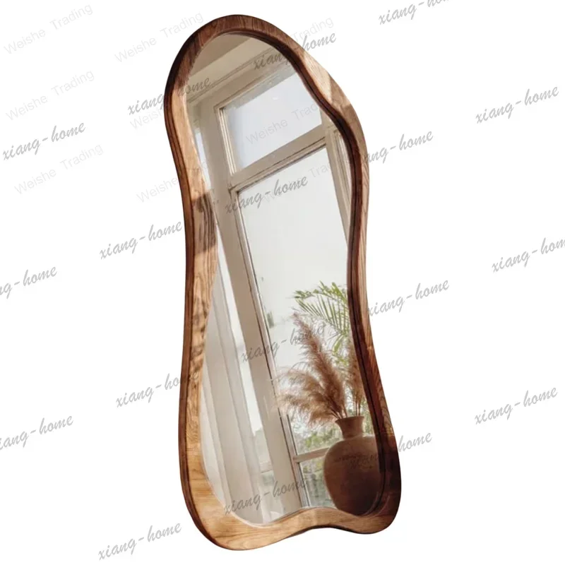 LD French Irregular Mirror Wabi Sabi Wind Home Wall Art Clothing Store Floor Mirror Alien