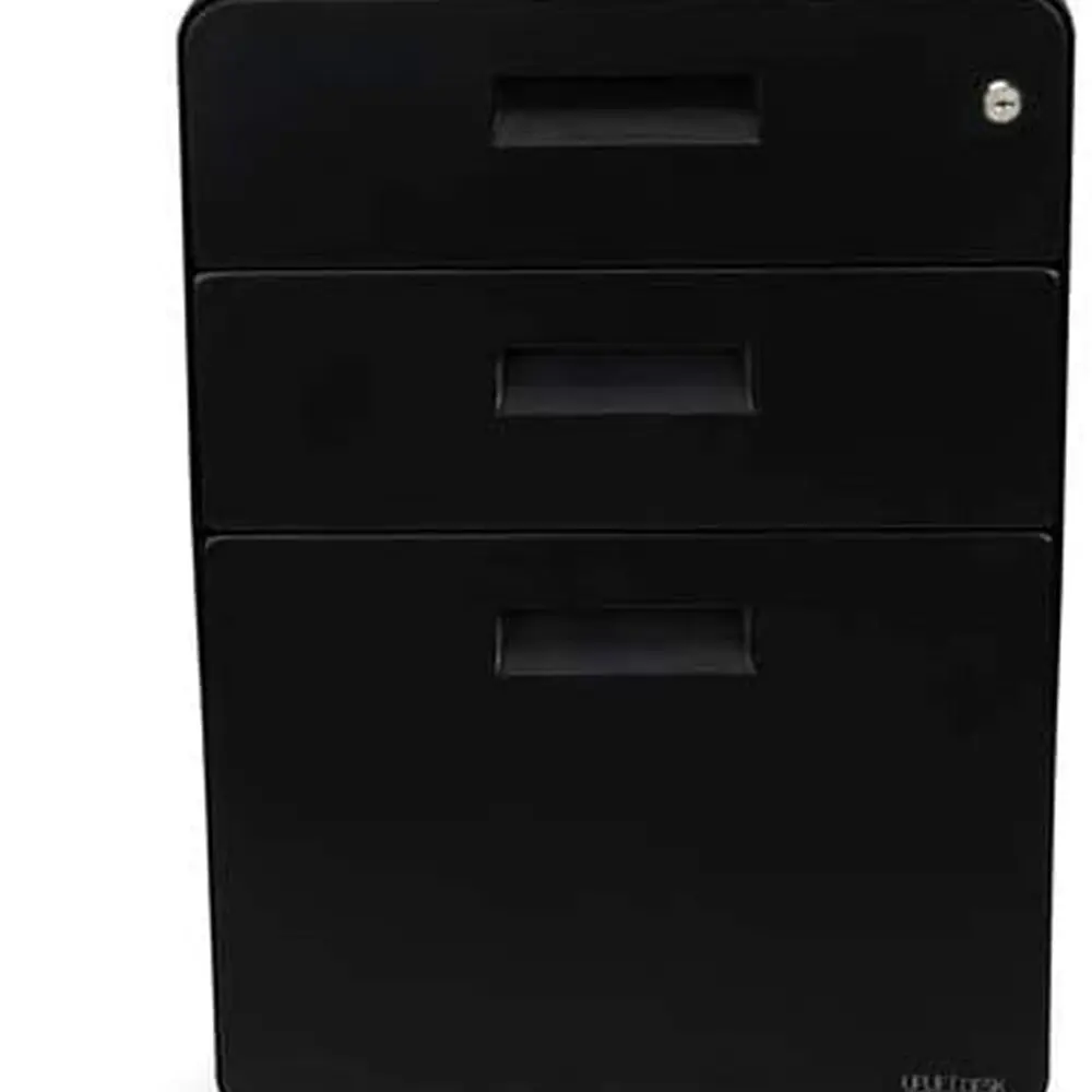 

Мобильный картотечный шкаф Uplift Desk с 3 ящиками черного цвета