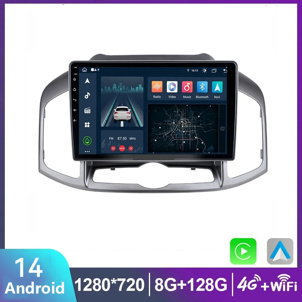 

Wireless CarPlay Android Auto Radio for Chevrolet Captiva 2011 2012 2013 2014-2016 4G Car Multimedia FM GPS DSP 2din autoradio