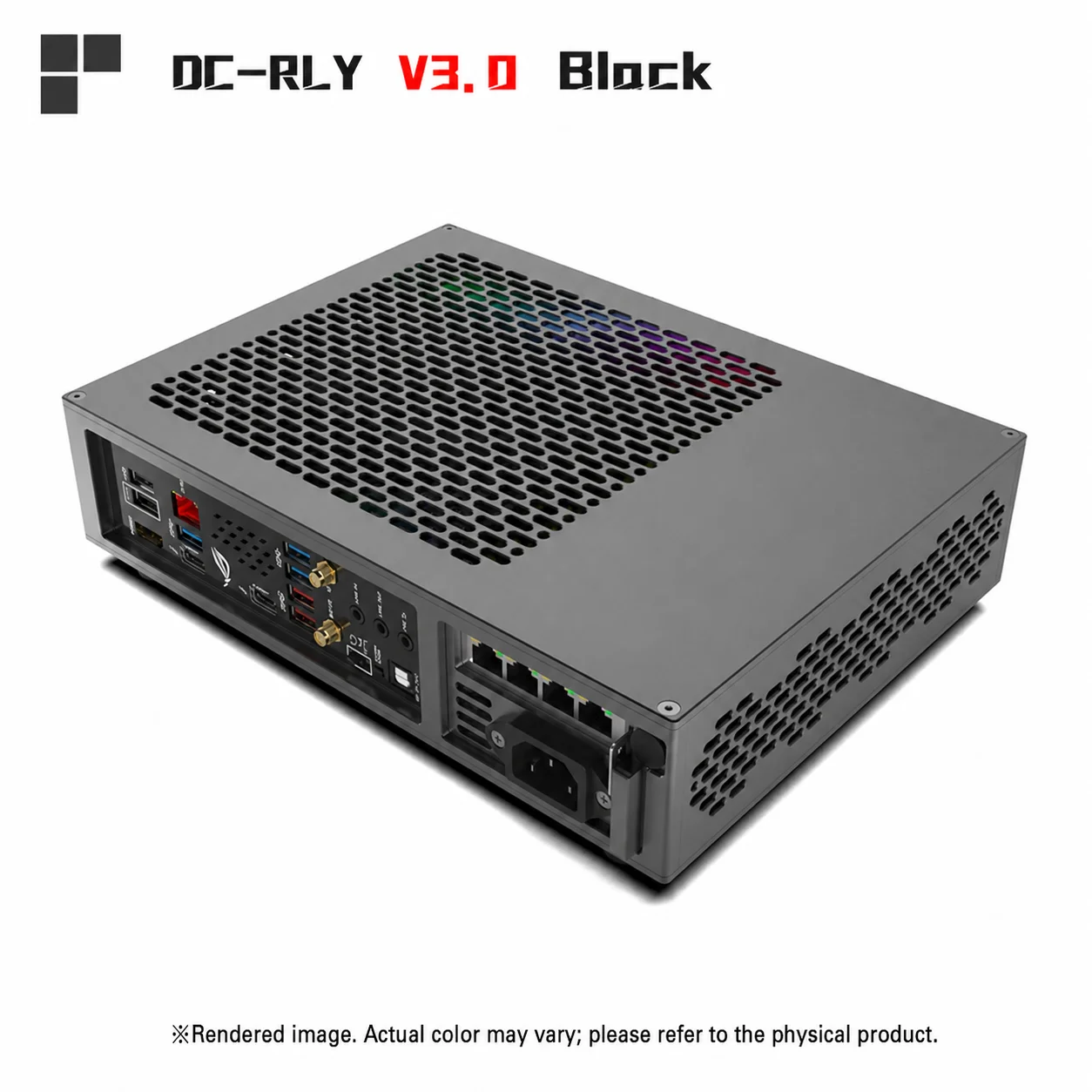 DC-RLY V3.0 Mini ITX Router Case 3.16L Aluminum SFF Chassis Low Profile PCIe Riser for Firewall Mini Server