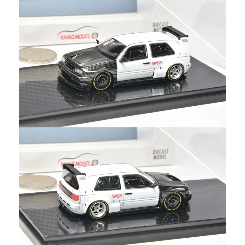 Model Rhino 1/64 Golf 3 X F40 LM „NASA” Zabawka ze stopu Pojazd silnikowy Odlewany metalowy model