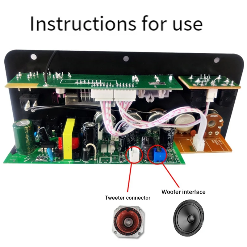 لوحة مكبر للصوت مع صوت بصري بلوتوث أمبير USB راديو FM TF Player لتقوم بها بنفسك مضخم صوت للسيارة المنزلية (قابس الاتحاد الأوروبي) سهل التركيب