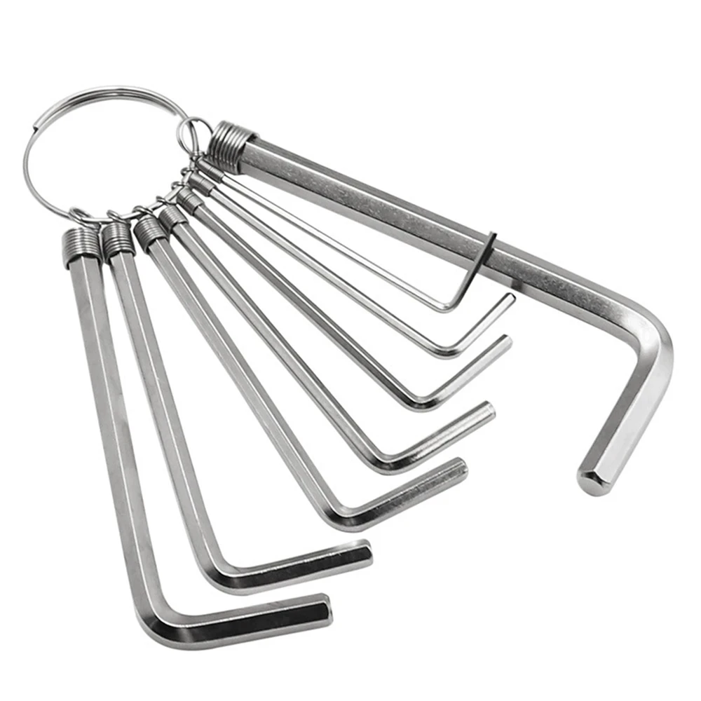 8Pcs Allen Wrench Set L Wrench Kit Hexagon Spanner 1.5mm To 6mm Allen Keys Short Arm Vehicle Repair Tool Home Hand Tools