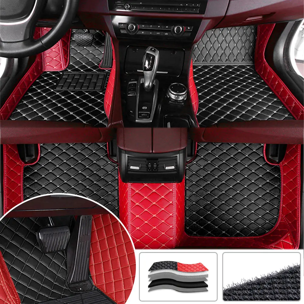 

Custom Fit Car Floor Mats Leather For Genesis GV80 2018 Auto Interior Accessories Car Carpet Mats