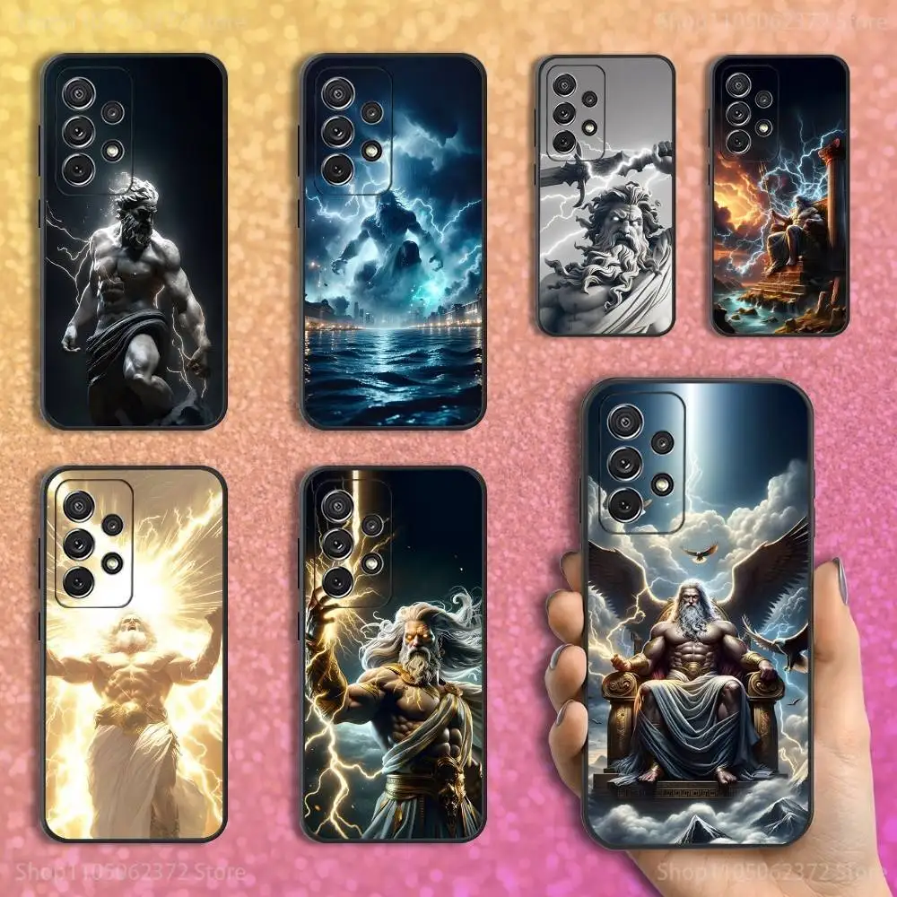 

Greek Art Zeus Mythology Phone Case For Samsung S25,S24,S23,S22,S21,S20,S10,Ultra,Plus,Lite,FE,Soft Silicone Black Cover