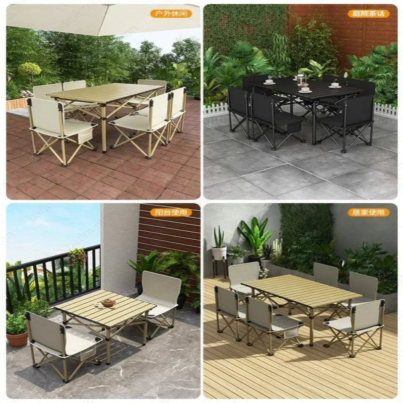 Outdoor Table And Chair Set Portable Folding Table Picnic  And Chair Self-driving Barbecue