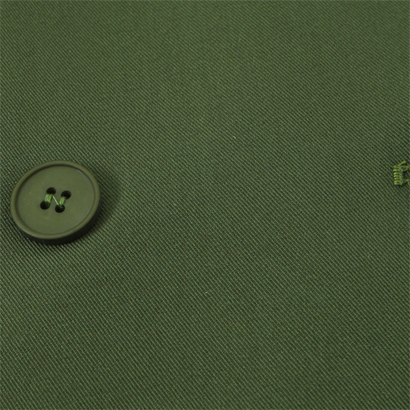 KEYANKETIAN 2026 Spring New Women's Puffed-sleeve Suit Coat Simple style Double Breasted Loose Office Lady Dark Green Blazer Top