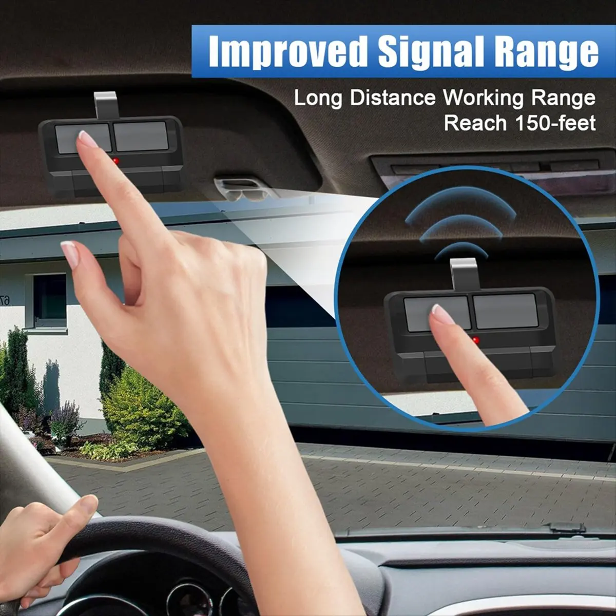 

AABFK 892LT Garage Door Opener Remote,2-Button Security+ 2.0 Learning Remote Control Replaces 972lm 372lm 62lm Remote