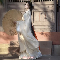 White Hanfu Dress Fairy Costume Chinese Traditional Hanfu Set Ancient Oriental Folk Stage Dance Performance Cosplay Clothing