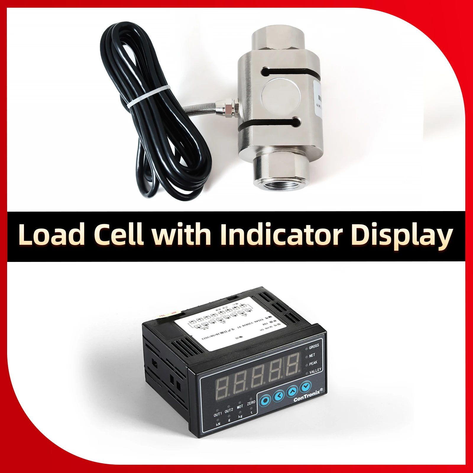 

Column S Load Cell Sensor+Indicator Display,Test the Tensile Force and Compressive Force,High Precision,Peak/Valley Lock