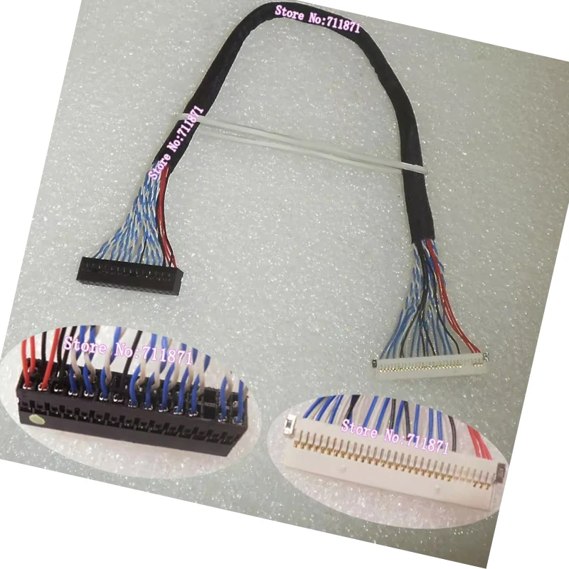 30Pin Double 8 eight DF19-30S LCD Screen Line Cable DF19 Screen Cord wire 30P 30Pin LVDS 2ch 8bit DF19 30S LCD Screen Cable Line