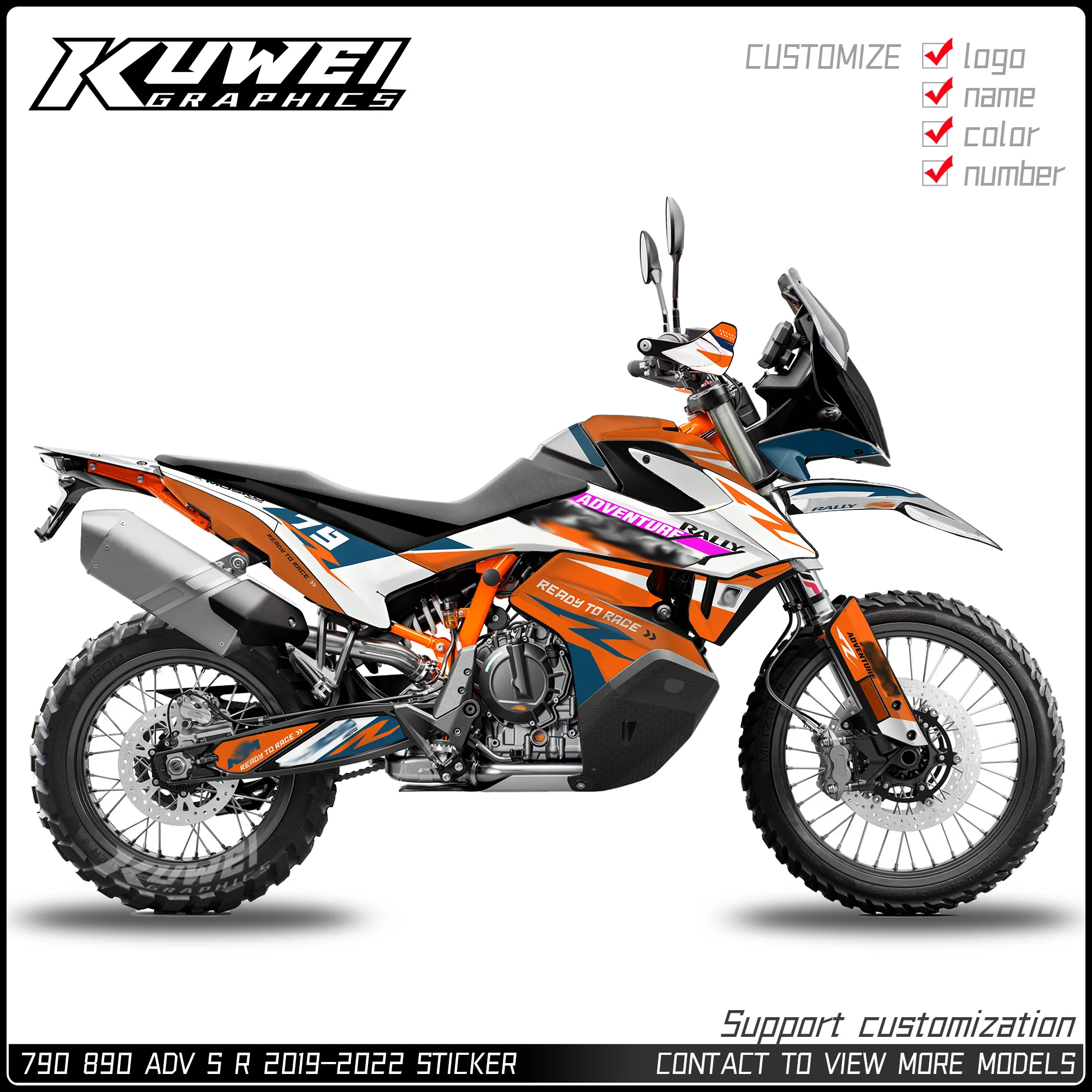 

Подходит для Ktm 790 890 Adventure 2019 2020 2021 2022, комплект графических наклеек, наклейка, персонализированная настройка