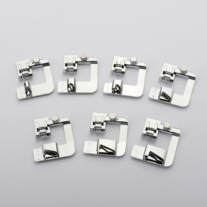 1PCS 13 19 22mm Domestic Sewing Machine Foot Presser Foot Rolled Hem Feet For Brother Singer Sew Accessories