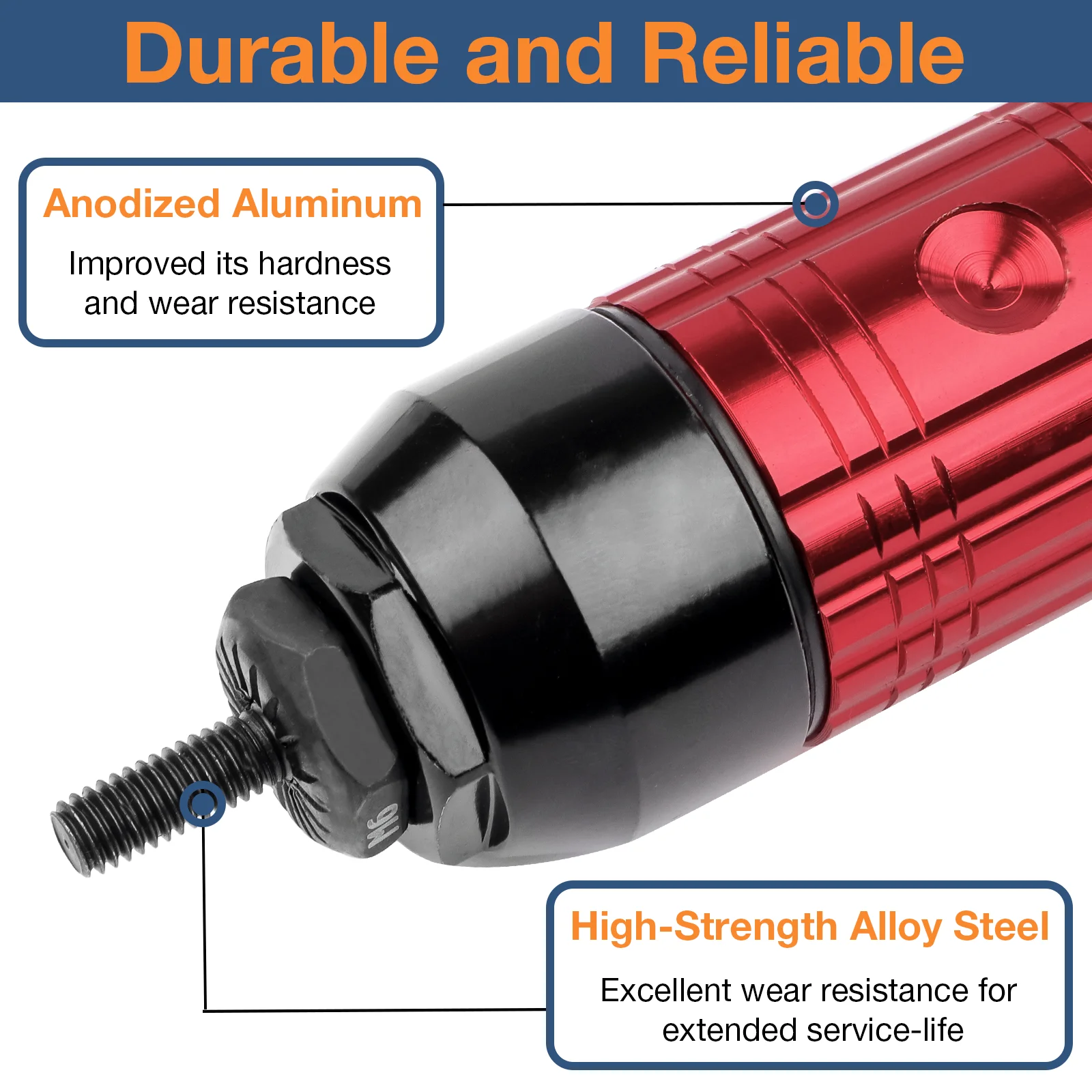 M3-M8 Rivet Nut Gun, Removable Electric Rivet Nut Adapter, Household Manual Riveting Tool, Thread Insertion Gun Set With Wrench