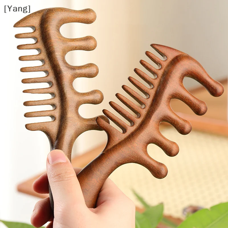 

Natural Sandalwood Hair Combs Anti-Static Wooden Comb Massager Long Wide Tooth Detangle Sandalwood Comb Hair Care Household Gift