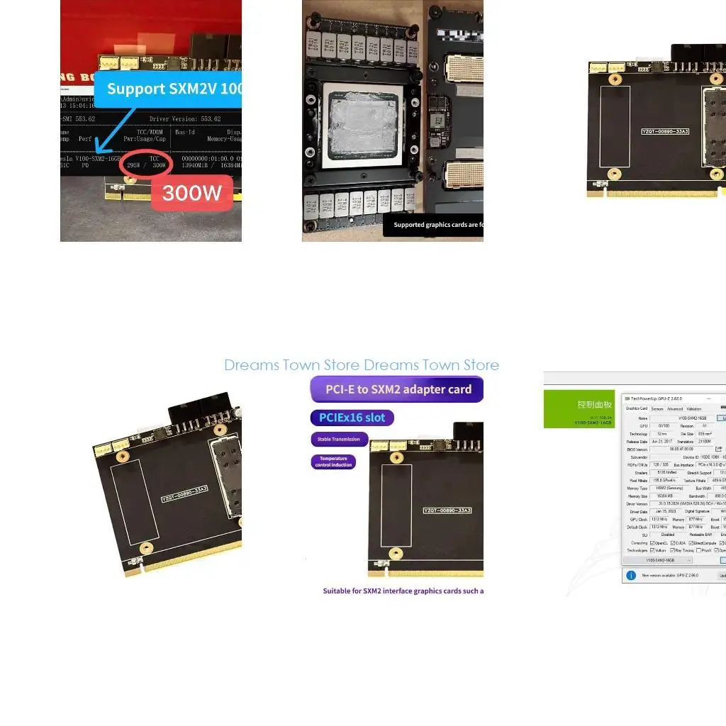 

HX6A Professional SXM2 to PCIe3.0 Адаптерная карта для вычислительного графического процессора V100 P100 с открытой конструкцией