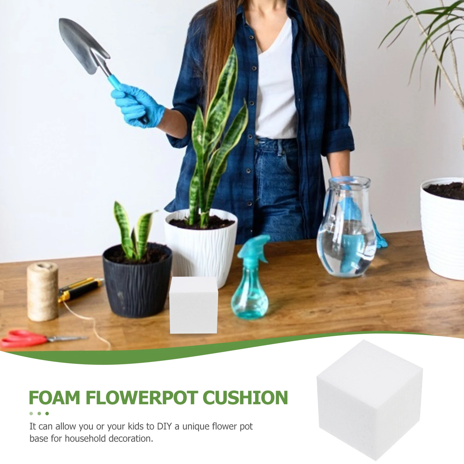 20 pezzi cuscinetti in schiuma dal design quadrato classe d'arte prescolare materiali fai da te forniture dipinte a mano per progetti creativi cuscino in schiuma fai da te