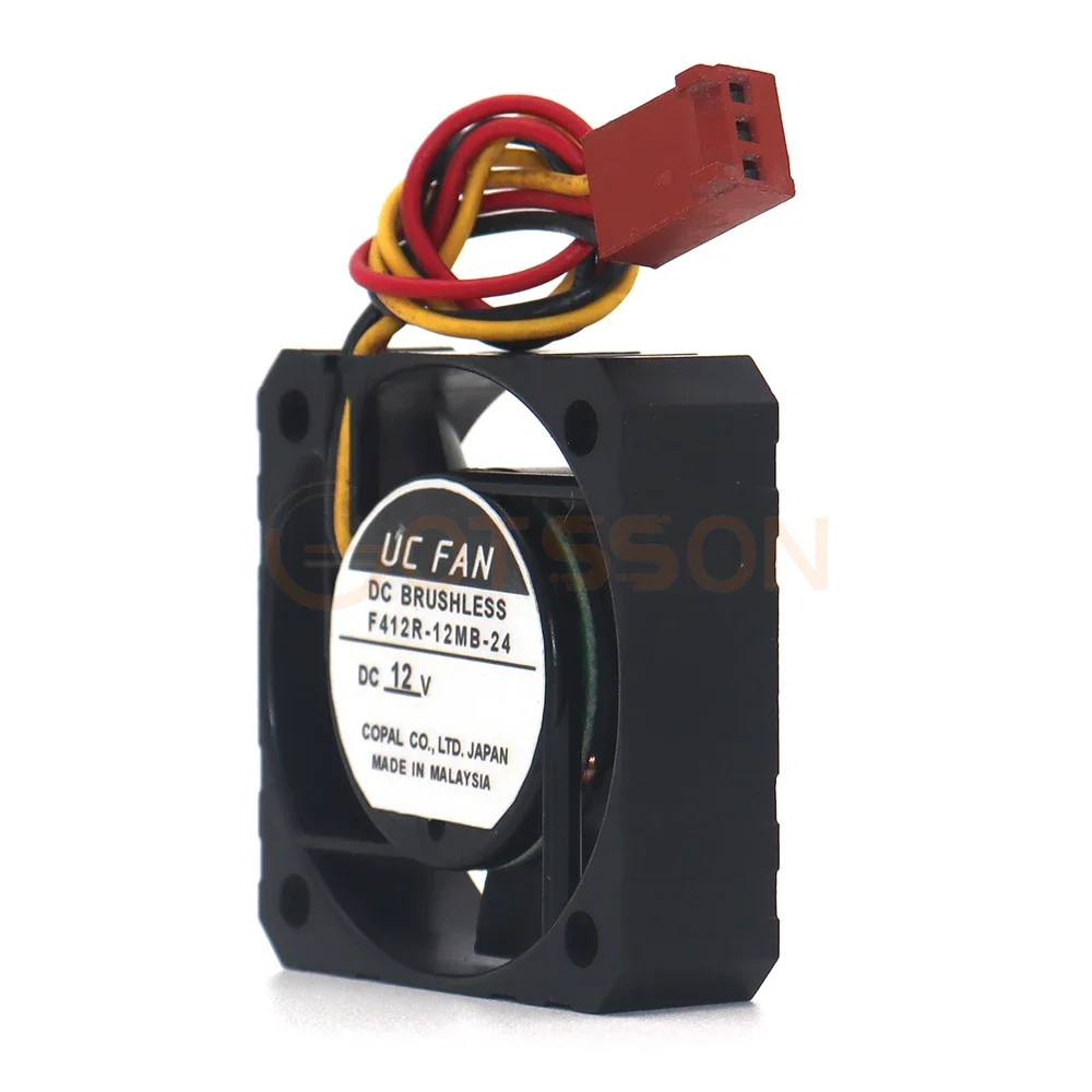 Originele UC FAN 4012 4 CM F412R-12MB-24 DC12V CPU power 3 draden koelventilator