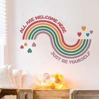 All Are Welcome Here/Just Be Yourself Wall Sticker Classroom Nursery Study Psychological Counseling Room Counselor Office Decor