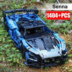 1404PCS McLarened Senna GTR 42123 Technical Car Building Blocks Speed Racing Vehicle Bricks Construction Toys For Kids Gifts