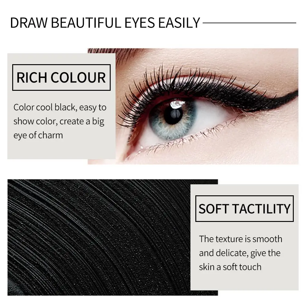 Rich Color Matte Make Up Tools Black Gel Makeup Eyes Pencil Eyeliner Longwear