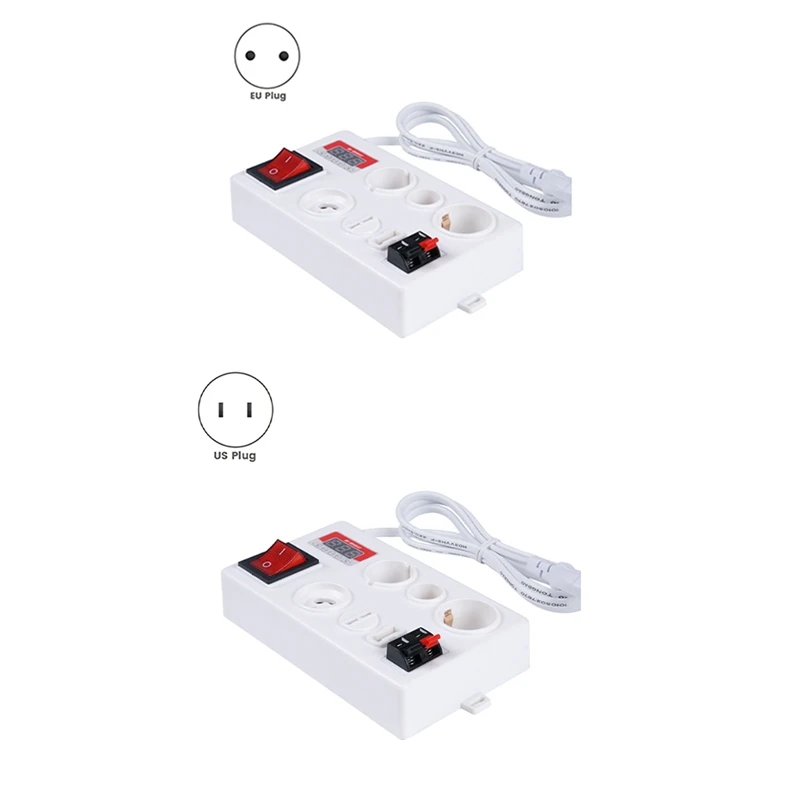 E27 B22 E14 Lamp Bulb Tester LED Light Voltage Power Quick Test Box Fast Testing With Power Display EU PLUG