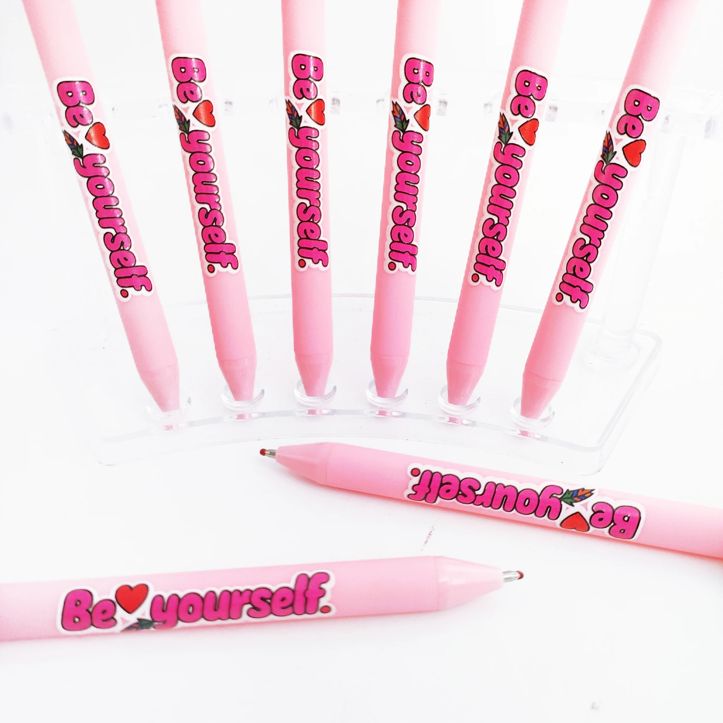 

10/20 шт. шариковая ручка Love Yourself на тему, вдохновляющие, транспортировочные, теплые канцелярские принадлежности для офиса и учебы.